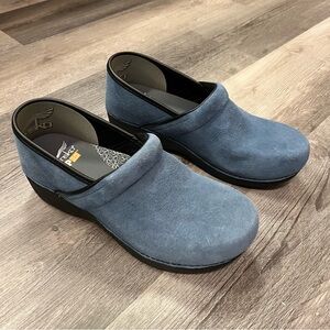 DANSKO Pro XP 2.0 Blue Black Leather Suede Slip On Work Clogs Size 41 US Sz 11